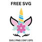 Free Unicorn Horn SVG Free | Simple Floral Horn Clipart for Cricut & Silhouette-8SVG