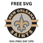 New Orleans Saints Badge SVG Free | Modern Emblem with Banner Design for Cricut & Silhouette