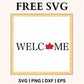 Welcome SVG Free | Canadian Maple Leaf Welcome SVG for Cricut & Silhouette-8SVG