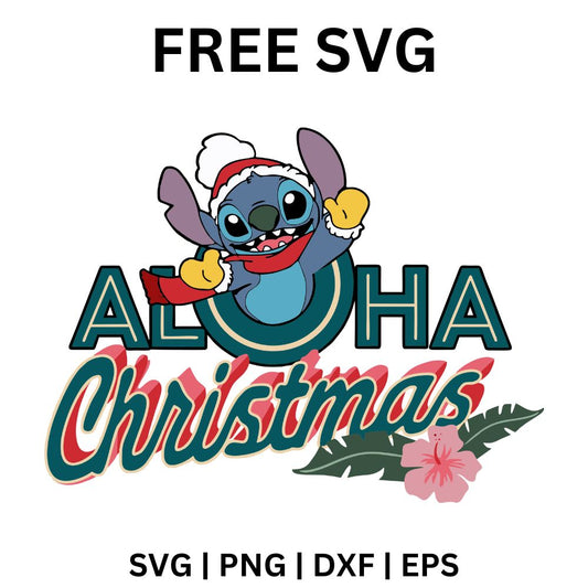 Aloha Stitch Christmas SVG Free for Holiday DIY Crafts-8SVG
