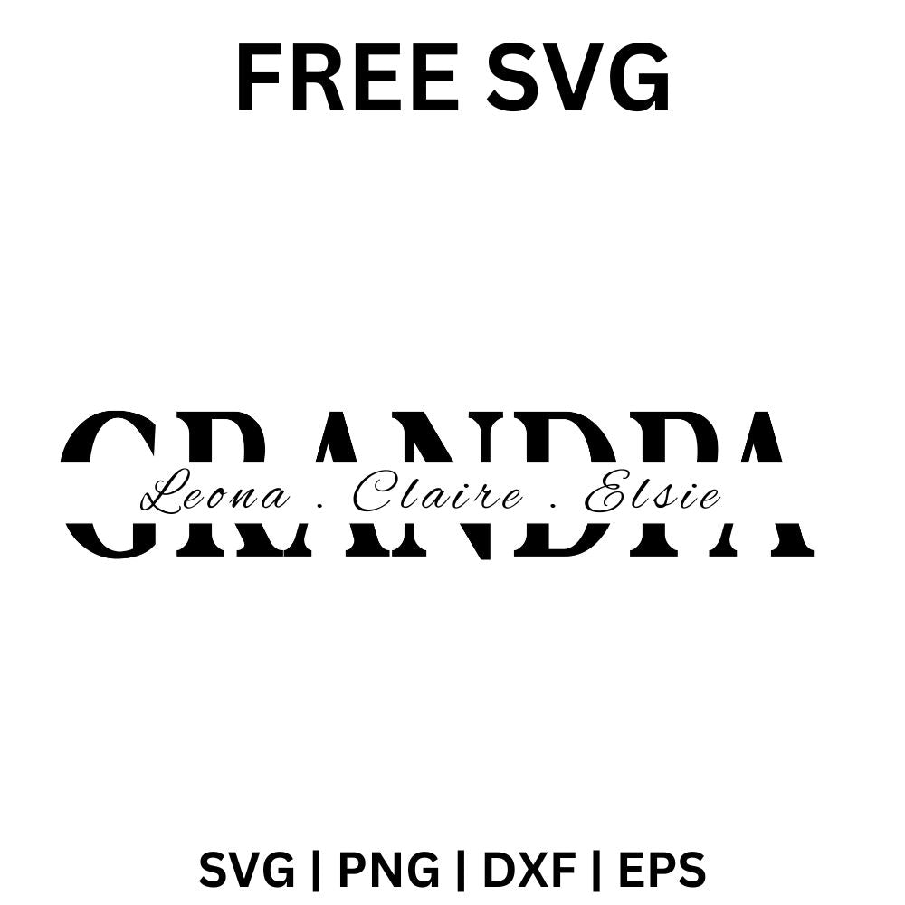 Custom Grandpa SVG Free with Names Monogram Cricut & Silhouette-8SVG