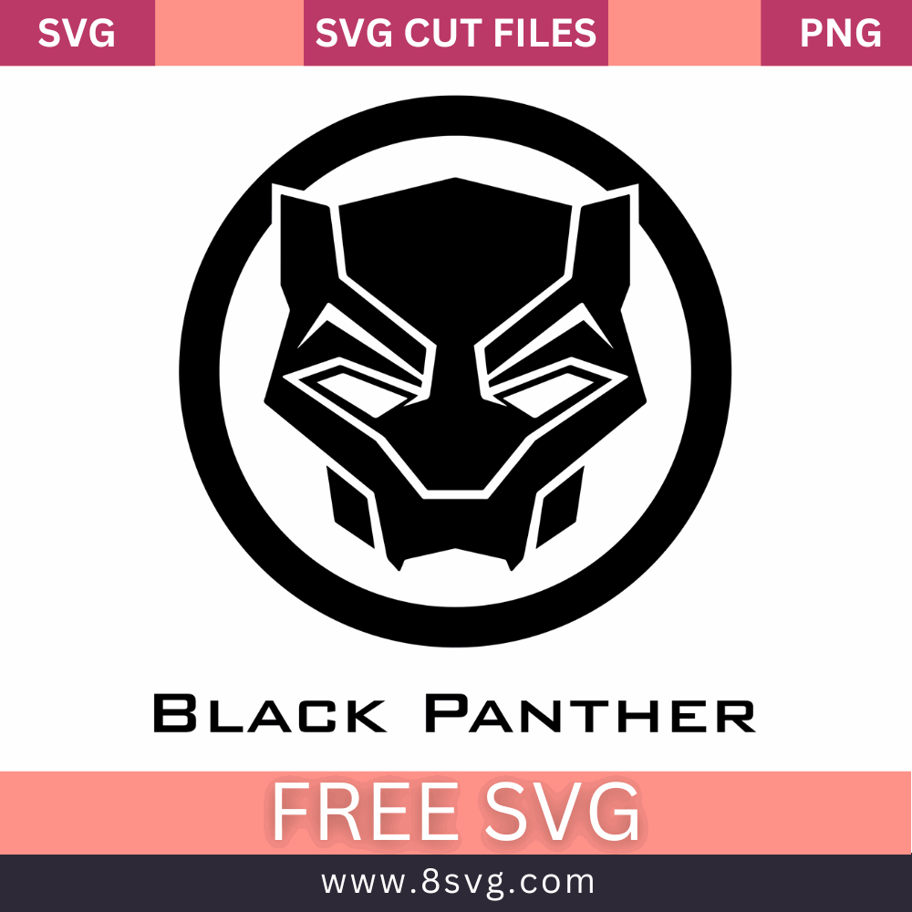 Black Panther SVG Free Cut File for Cricut- 8SVG