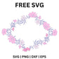 Flower Frame SVG Free | Romantic Oval Blossom Wreath for Cricut & Silhouette