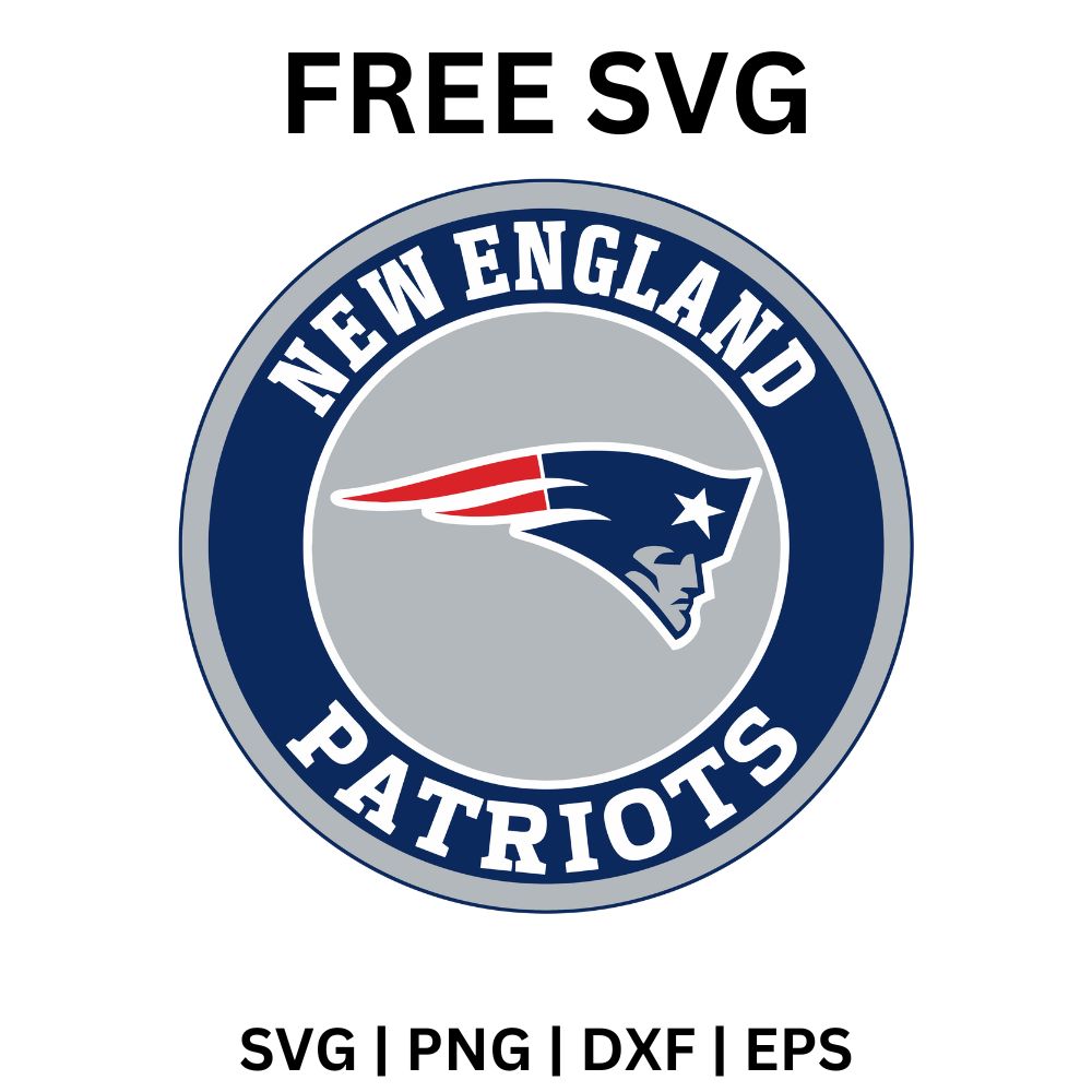 New England Patriots Circle Logo SVG Free Official Emblem Design for