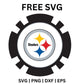 Steelers Gear Emblem SVG Free | Industrial Sports Logo Cut File for Cricut & Silhouette