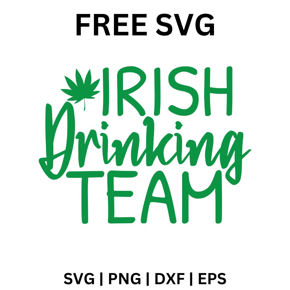 Free Irish Drinking Team SVG for St. Patrick's Day-8SVG
