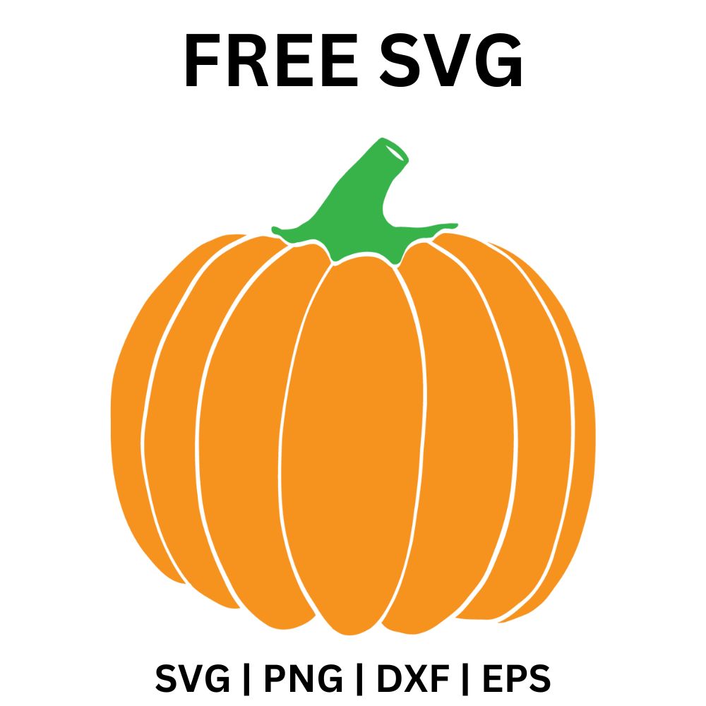 Pumpkin SVG Free Cut File for Cricut & Silhouette-8SVG
