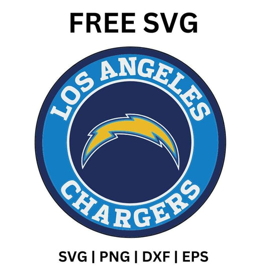 Los Angeles Chargers Round Logo SVG Free | Retro Badge Design for Cricut & Silhouette