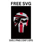 Atlanta Falcons Skull SVG Free | Edgy Football Fan Design for Cricut & Silhouette-8SVG