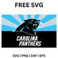 Carolina Panthers Retro SVG Free | Vintage Sunburst Background Football Design for Cricut & Silhouette-8SVG