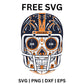 Chicago Bears Sugar Skull SVG Free | Day of the Dead Helmet Design for Cricut & Silhouette-8SVG