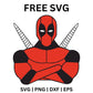 Deadpool Flex Pose SVG Free | Strong Muscular Stance for Cricut & Silhouette