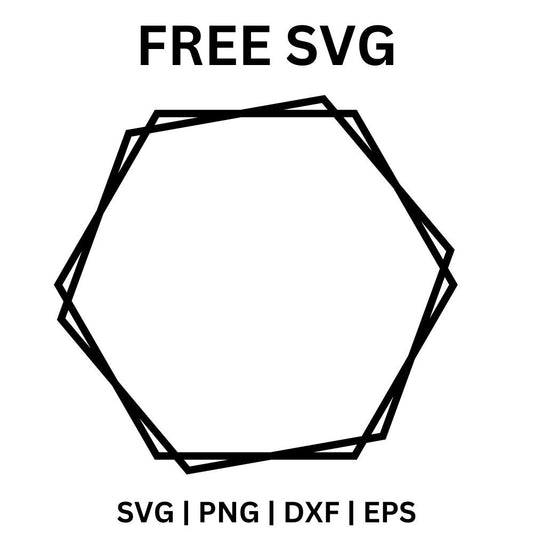 Geometric Frame SVG Free | Irregular Polygon Border Design for Cricut & Silhouette