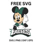 Minnie Eagles SVG Free | Cute Minnie Mouse Football Fan for Cricut & Silhouette
