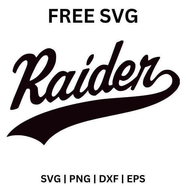 Raider Script Logo SVG Free Cut File for Cricut & Silhouette – 8SVG