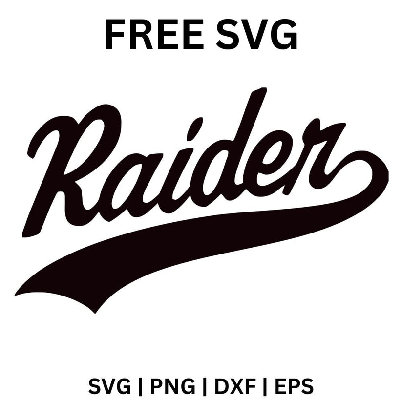 Raider Script Logo SVG Free Cut File for Cricut & Silhouette – 8SVG