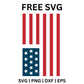 Vertical Flag SVG Free | Minimalist Vertical USA Flag for Cricut & Silhouette