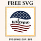 Welcome SVG Free | American Flag Patriotic Welcome Design for Cricut & Silhouette-8SVG