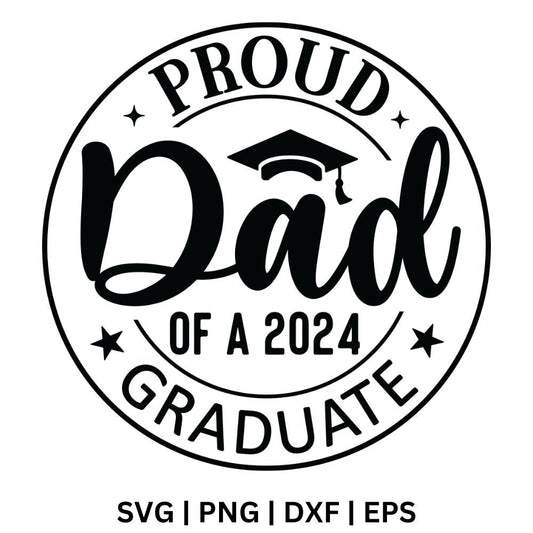 Proud Dad of a 2024 Graduate SVG - Free File for Cricut & Silhouette-8SVG