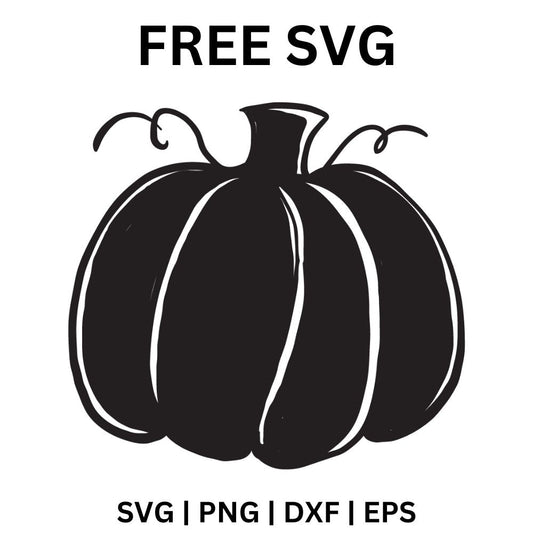Pumpkin Silhouette SVG Free Cut File for Cricut & Silhouette