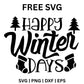 Happy Winter Days SVG Free – Winter Holiday Quote Design