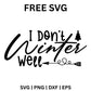 I Dont Winter Well SVG Free – Funny Winter Quote Design