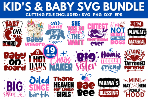 39 baby kids svg bundle- 8SVG
