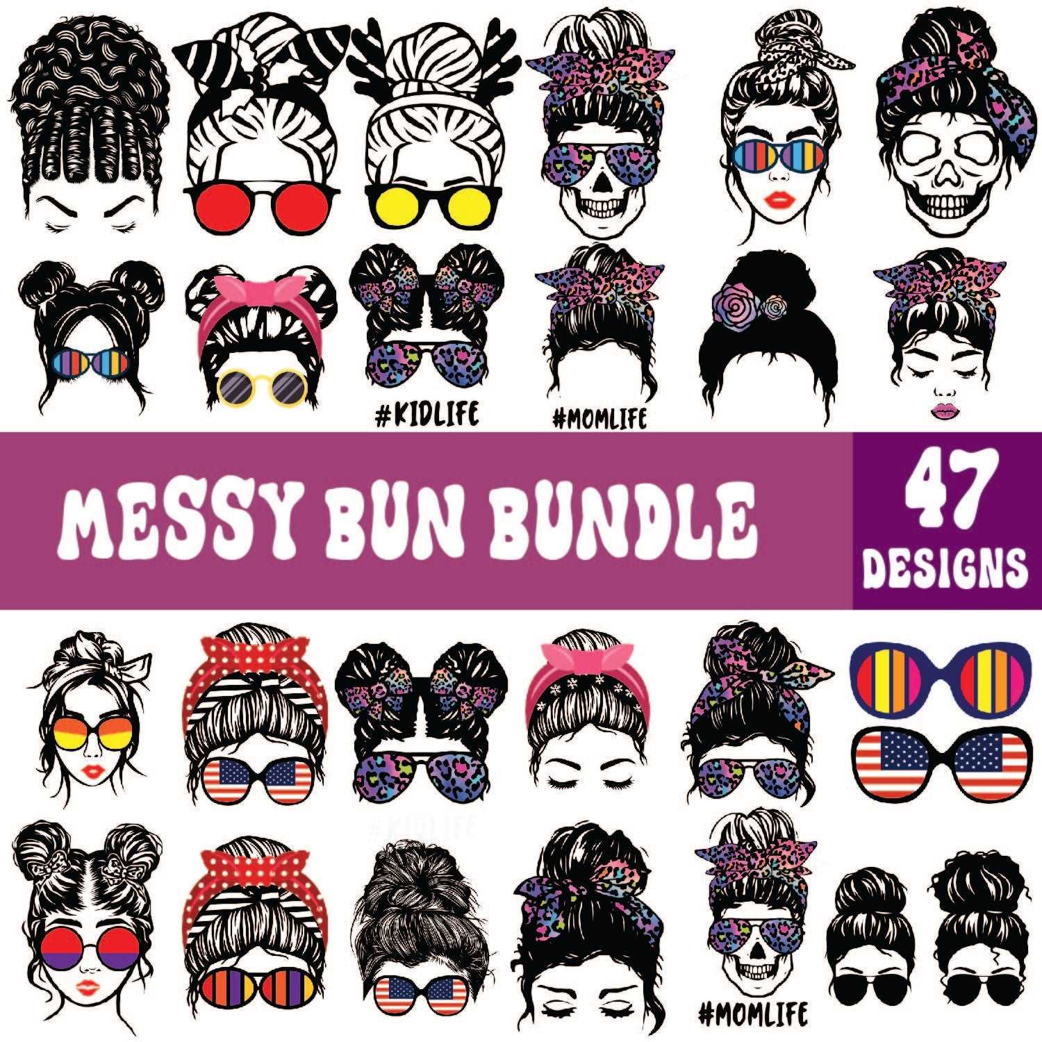 Download 23+ Free Messy Bun SVG Cut Files For Cricut & Silhouette ...