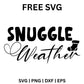 Snuggle Weather SVG Free – Cozy Winter Quote Design