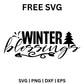 Winter Blessings SVG Free – Winter Blessing Quote Design