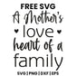 A Mother's Love Heart Of A Family SVG family sign design