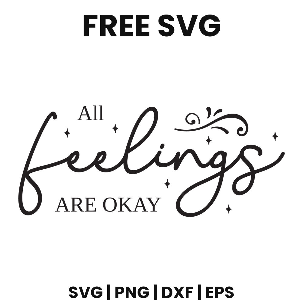 All Feelings Are Okay SVG mental health awareness design