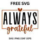 Always Grateful SVG Free – Framed Thanksgiving Quote Design-8SVG
