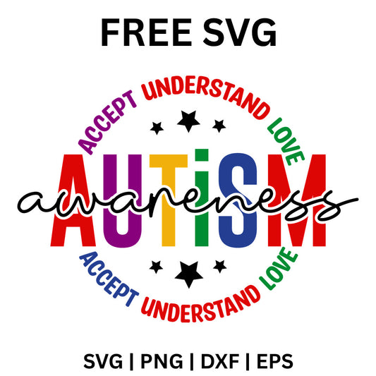Autism Awareness Accept Understand Love SVG Free