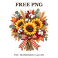 Autumn Sunflower Harvest Bouquet Free PNG – Autumn Bouquet Clipart