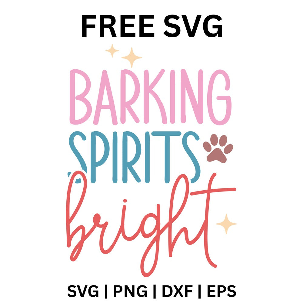 Barking Spirits Bright SVG Free – Funny Dog Christmas Design-8SVG