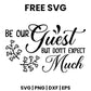 Be Our Guest But Don't Expect Much SVG doormat design
