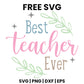 Best Teacher Ever SVG