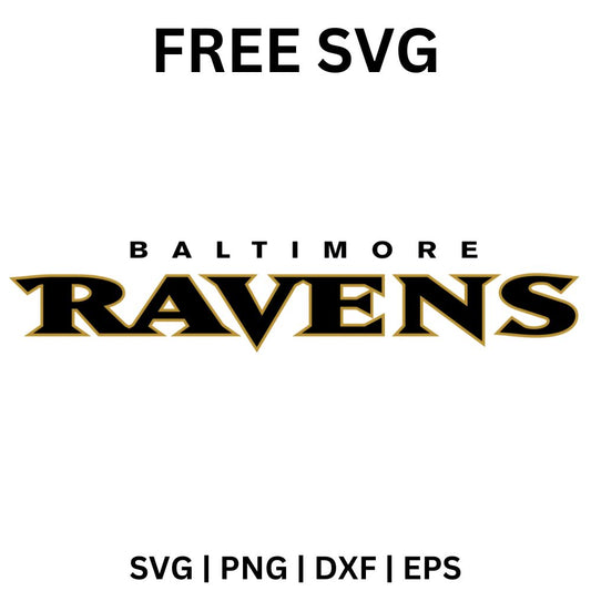 Wide black serif team name wordmark with a gold outline and small spaced city lettering above it, free football team wordmark SVG cut file preview.