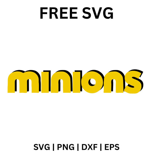 Bold chunky yellow lowercase cartoon wordmark with a thick black outline and shadow, free cartoon lettering SVG cut file preview.