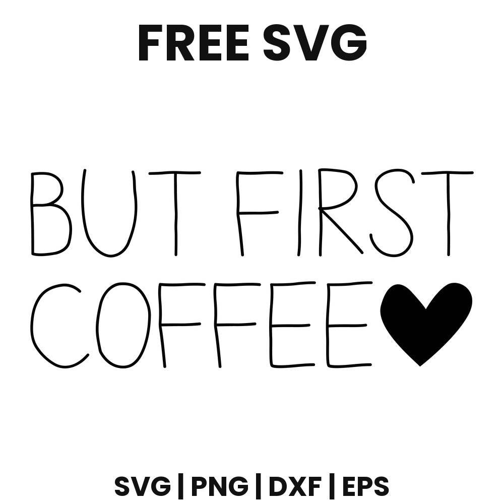 But First Coffee SVG Free – Script Coffee Design-8SVG