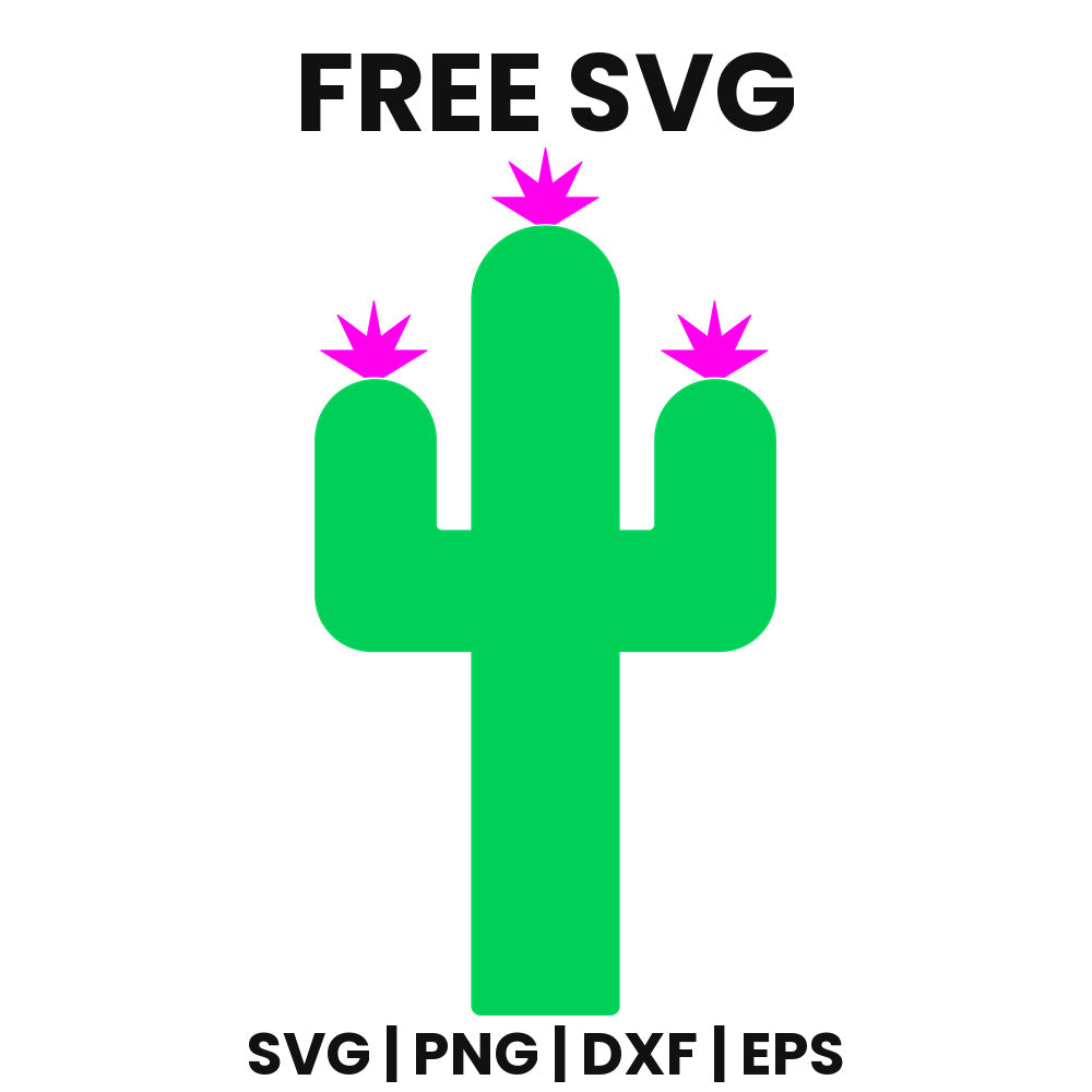 Cactus SVG Free – Classic Silhouette Design-8SVG