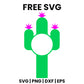Cactus Monogram SVG Free – Circle Frame Design-8SVG