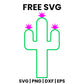 Cactus Outline SVG Free – Classic Silhouette Design-8SVG