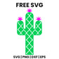 Quatrefoil Cactus SVG Free – Classic Silhouette Design-8SVG