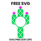 Quatrefoil Cactus Monogram SVG Free – Circle Frame Design-8SVG