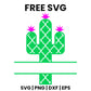 Quatrefoil Cactus Split Frame SVG Free – Name Plate Design-8SVG
