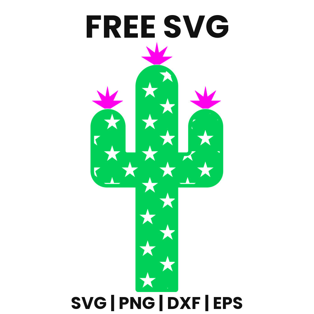 Star Cactus SVG Free – Classic Silhouette Design-8SVG
