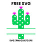 Star Cactus Split Frame SVG Free – Name Plate Design-8SVG