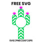 Chevron Cactus Monogram SVG Free – Circle Frame Design-8SVG
